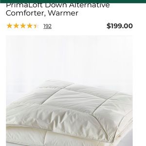 L.L. Bean down alternative primalof conforter king sz